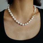 Round Baroque Pearls Necklace - floysun