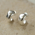 S925 Silver C-shaped Frosted Earrings - floysun