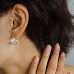 S925 Silver C-shaped Frosted Earrings - floysun