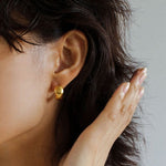 S925 Silver C-shaped Frosted Earrings - floysun