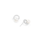 S925 Sterling Silver Semi-circular Freshwater Pearl Earrings - floysun