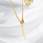 Scalloped Crystal Shell Necklace - floysun