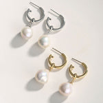 Shaped Baroque Pearl Two-Wear Earrings - floysun