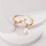 Shaped Baroque Pearls Two-Wear Earrings - floysun