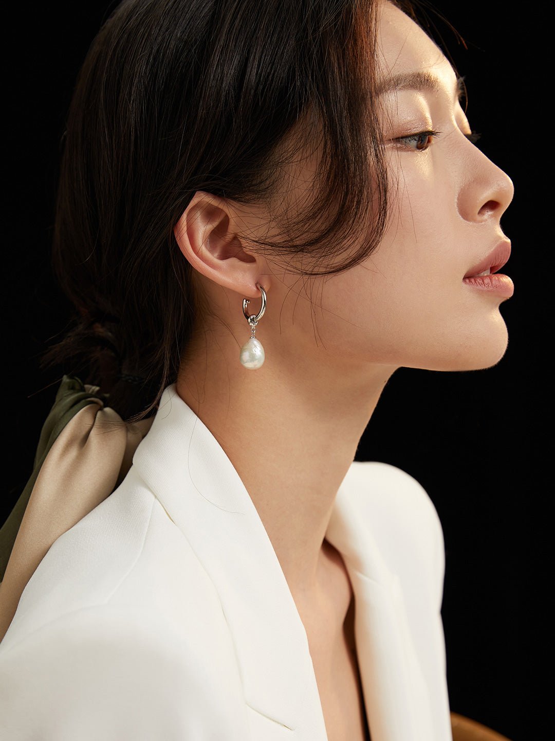Shaped Baroque Pearls Two-Wear Earrings - floysun
