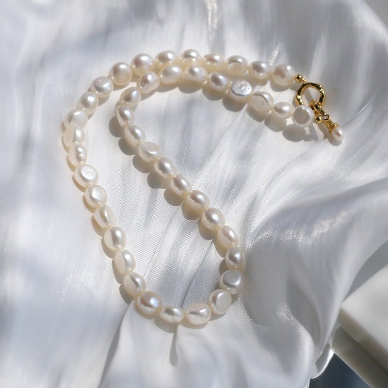 Shaped Pearl Necklace Simple Short Pearl Collar Chain - floysun
