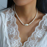 Shell and Pearl Patchwork Necklace - floysun