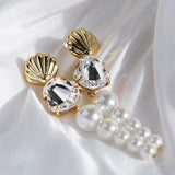 Shell Gradually Changed Long Pearl Earrings