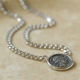 Silver Coin Pendant Necklace - floysun