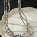 Silver Gray Mini Three-Layer Freshwater Pearl Necklace - floysun