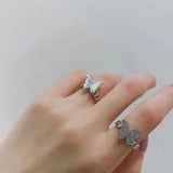 Smooth Butterfly Open Ring