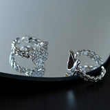Smooth Butterfly Open Ring