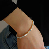 Simple Elegant Ot Pearl Silver Bracelet - floysun