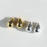 Simple Glossy Water Drop Earrings - floysun