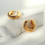Simple Hammer Hoop Earrings - floysun