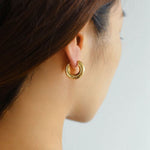 Simple Hammer Hoop Earrings - floysun