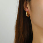 Simple Hammer Hoop Earrings - floysun