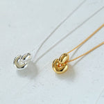 Simple Metal Three-dimensional GoldBean Necklace - floysun