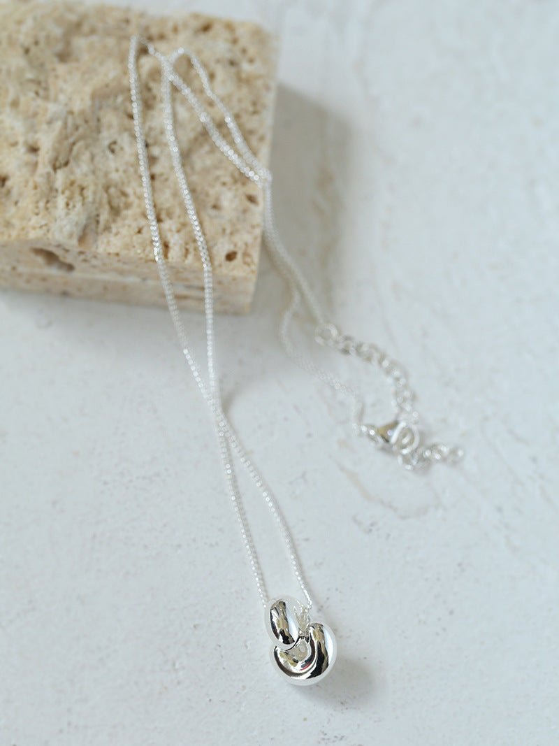 Simple Metal Three-dimensional GoldBean Necklace - floysun