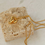 Simple Metal Three-dimensional GoldBean Necklace - floysun