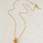 Simple Metal Three-dimensional GoldBean Necklace - floysun