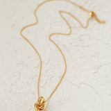 Simple Metal Three-dimensional GoldBean Necklace - floysun