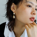 Simple Micro-inlaid Zircon Irregular Earrings - floysun