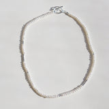 Simple Mini Pearl Silver Necklace A Style - floysun
