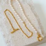 Simple Pearl Stitching Clavicle Chain - floysun