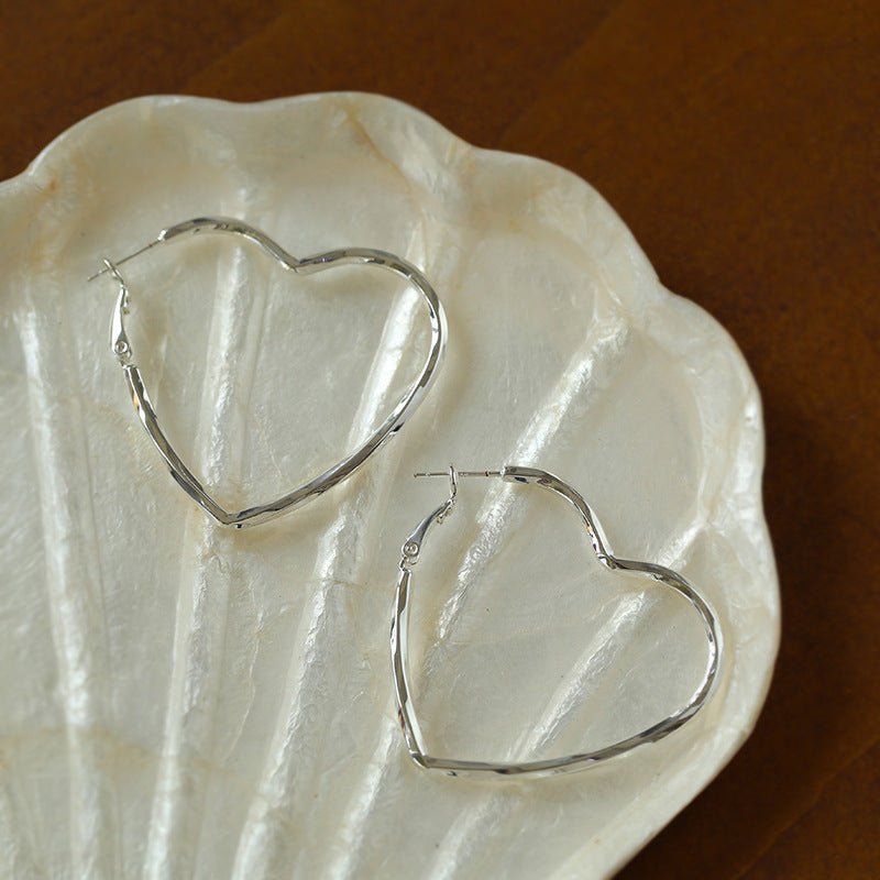 Simple rregular Love Heart Earrings Type A - floysun