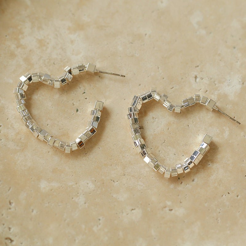 Simple rregular Love Heart Earrings Type B - floysun