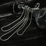 Simple Sparkling Silver Chain Necklace - floysun