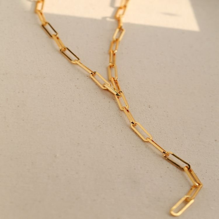 Simple Square Chain Y Chain Necklace - floysun