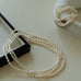Simple Three-Layer Freshwater Pearl Necklace - floysun