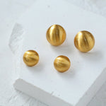 Simple Versatile Frosted Brushed Hemispherical Earrings - floysun