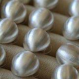 Simple Versatile Frosted Brushed Hemispherical Earrings - floysun