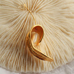 Single Long Leaf Pearl Earrings - floysun