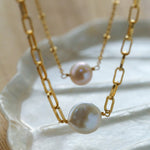 Single Pearl Chain Necklace Type B - floysun