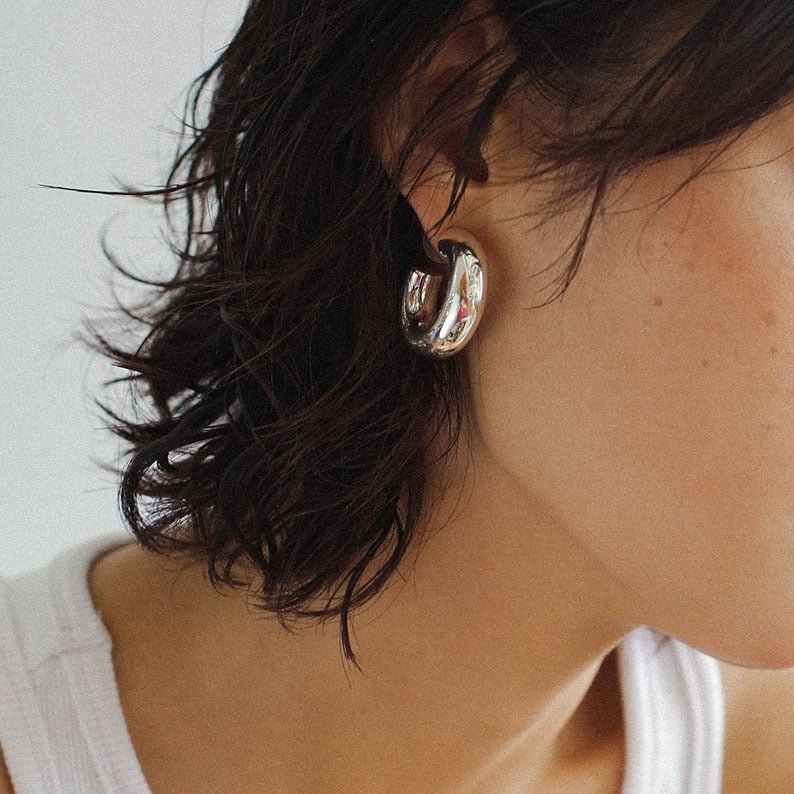 Sleek Smooth C-Shape Versatile Earrings - floysun