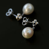 Small Silver Beads Pearls Earrings - floysun