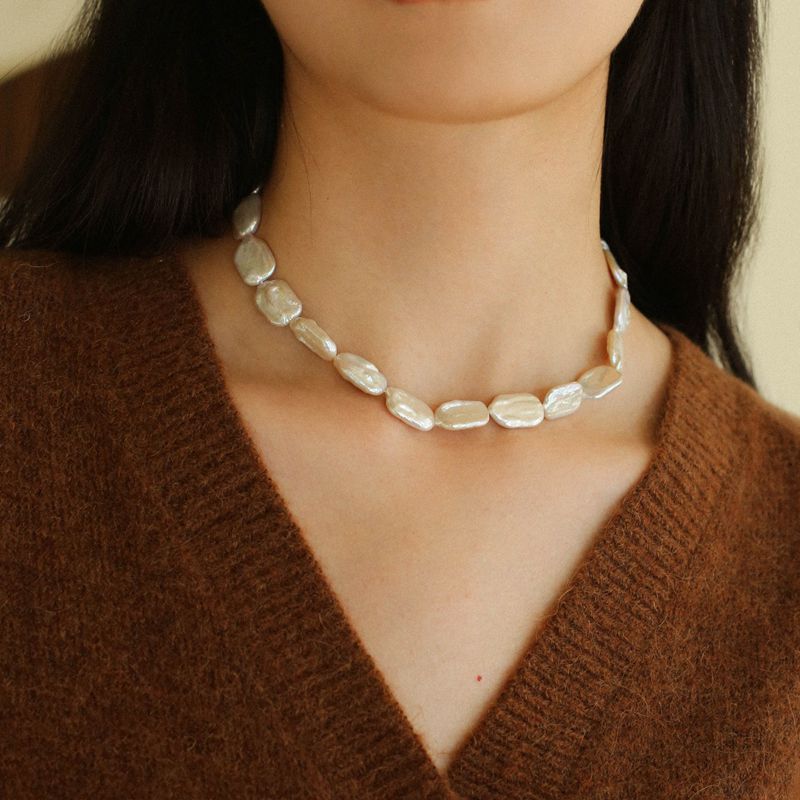 Special Shaped Baroque Pearls Collarbone Necklace - floysun