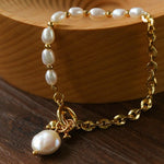 Spliced Chain Pearl Y- Bracelet - floysun