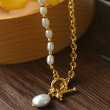 Spliced Chain Pearl Y-Necklace - floysun