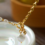 Spliced Chain Pearl Y-Necklace - floysun