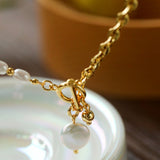 Spliced Chain Pearl Y-Necklace - floysun