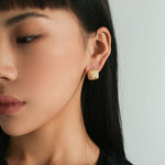 Square Simple Hammer Earrings - floysun