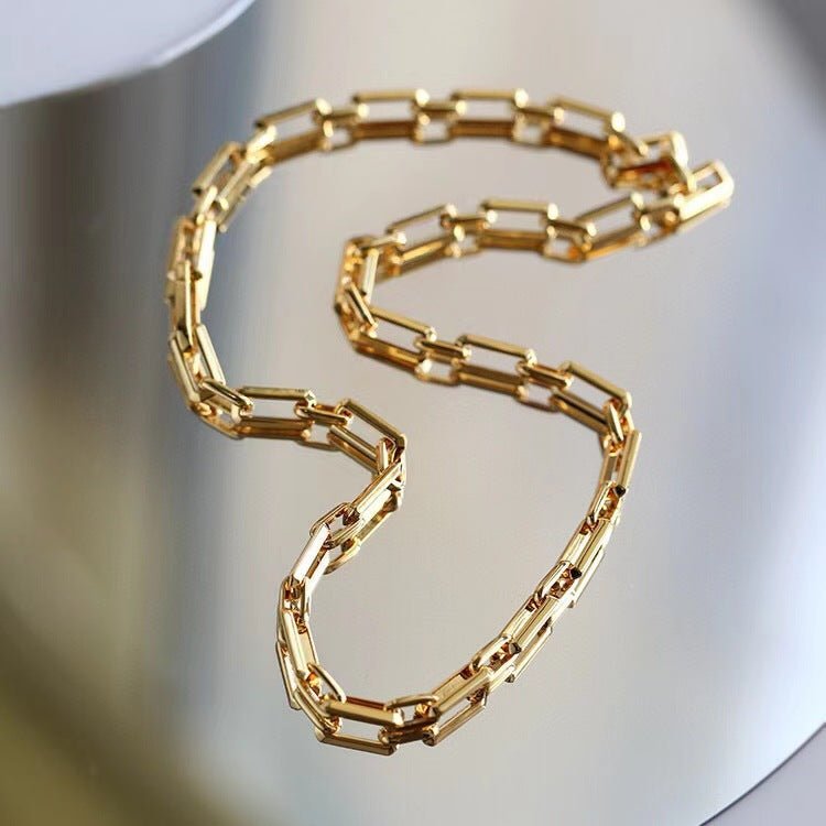 Square Splicing Chain Necklace - floysun