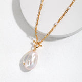 Sterling Silver Baroque Pearl Long Necklaces - floysun