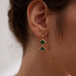 Sterling Silver Green Malachite Earrings - floysun