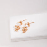 Sterling Silver Matchstick Pearls Earrings - floysun